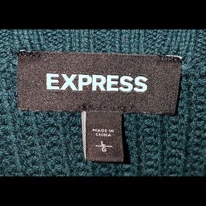 Express Oversized V-Neck Tunic Sweater